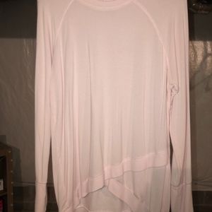 Pink athletic long sleeve top